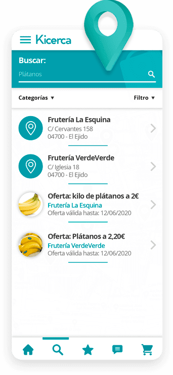 Listado comercios en Kicerca